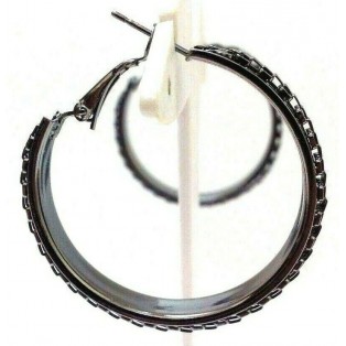 THE SHINY CIRCLE Hoop Earrings Jewelry Women Dangle Omega Back Classy Fashion 1